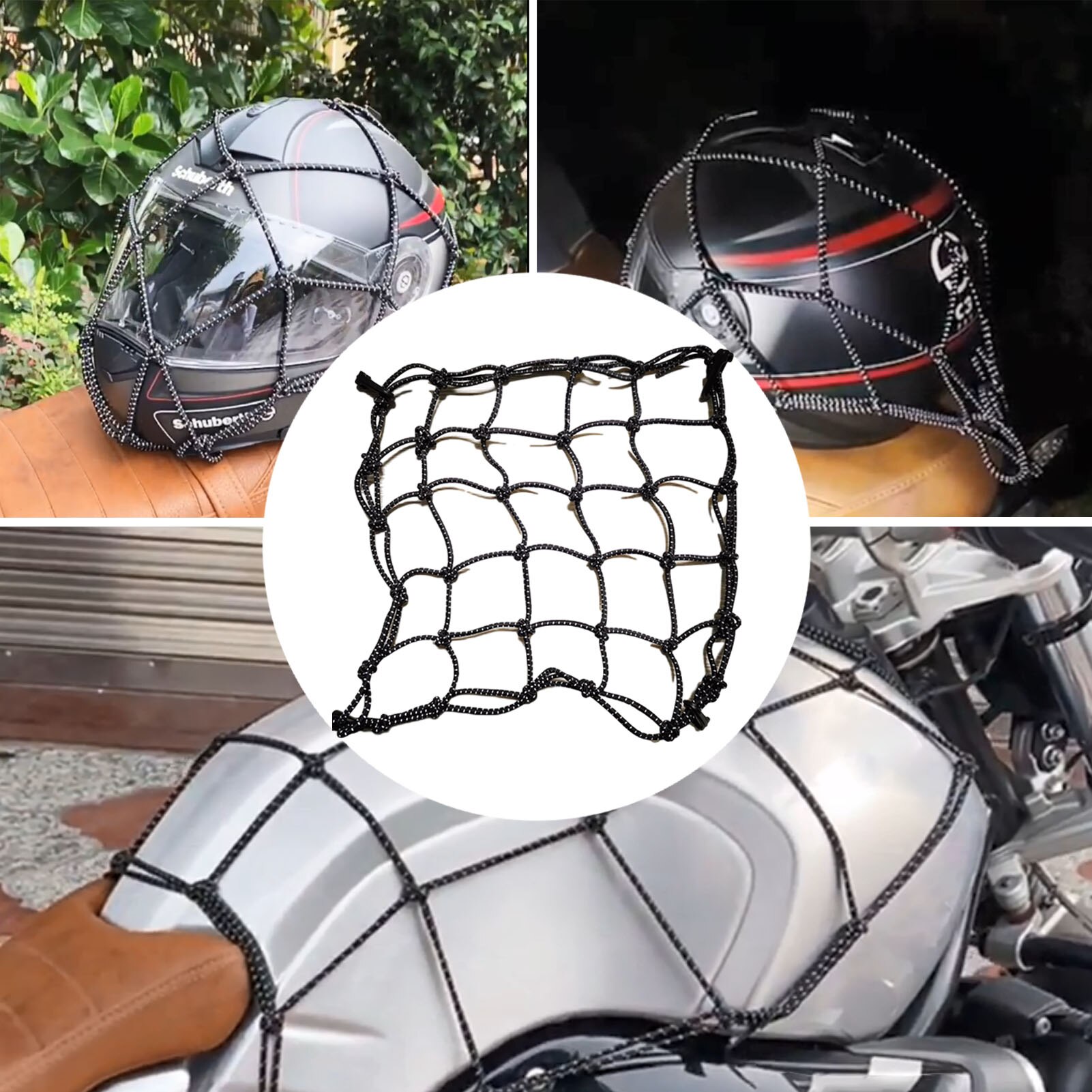 Motorrad Fracht Netz schwer Pflicht Erstreckt Sich Auf 30x30 in Netz Gittergewebe Helm Netz Tasche Ladung Netz Abdeckung Mit haken Gepäck Netz Tasche