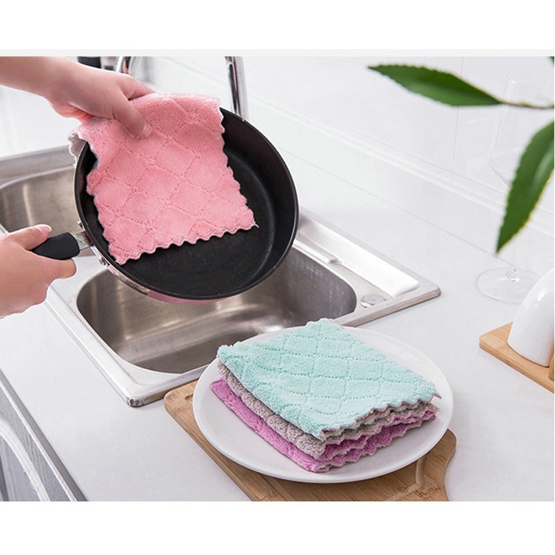 Toallas de microfibra absorbentes para cocina, tela más gruesa para limpiar microfibra, mesa, toalla de cocina, 1 Uds.