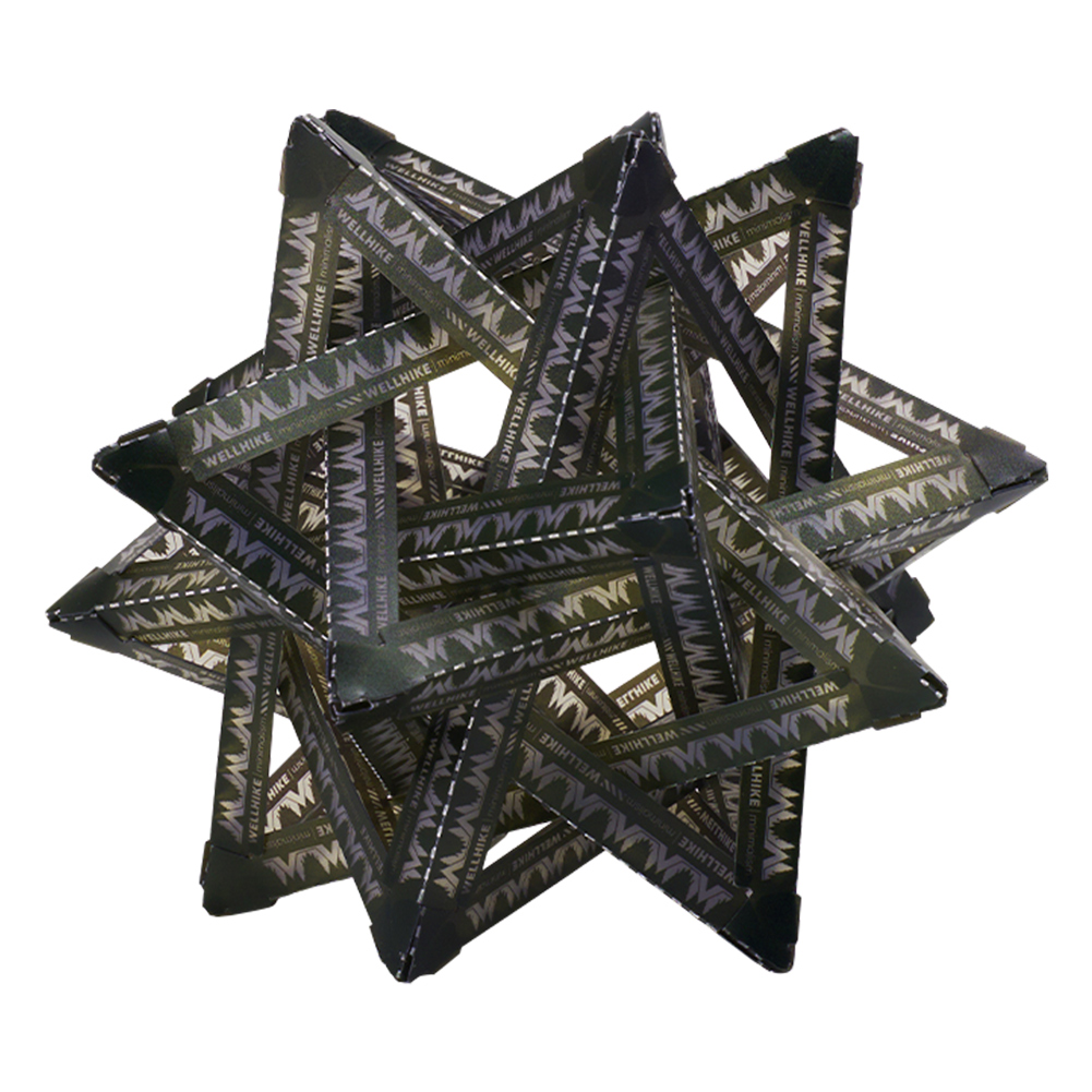 DIY Outdoor Ster Camping Licht Schaduw Waterdichte Sfeer Lamp Cover Slijtvaste Decoratieve Lantaarn Lampenkap (Geen lampen): Black