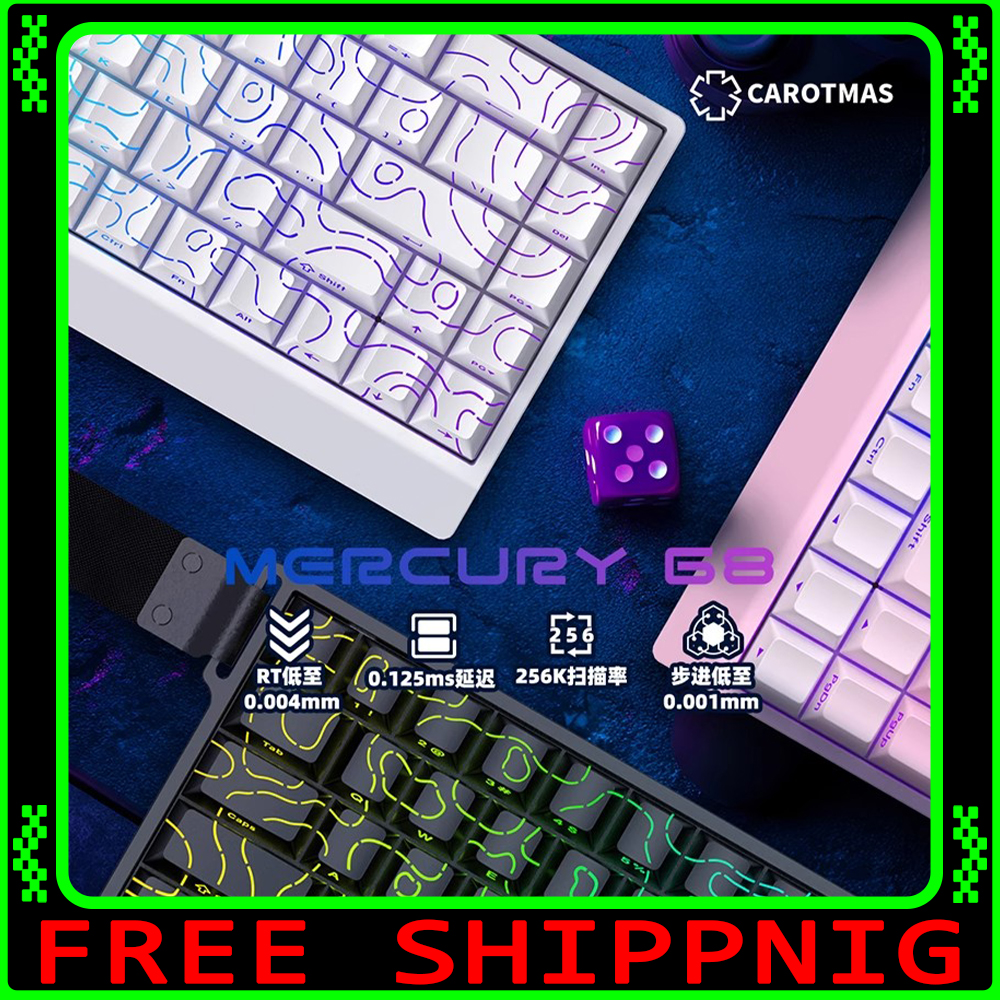 IROK Carotmas Mercury68 Magnetische Schakelaar Toetsenbord Bedraad 8000Hz RT0.004mm Mechanisch Toetsenbord Lage Vertraging Gaming Toetsenbord Gamer