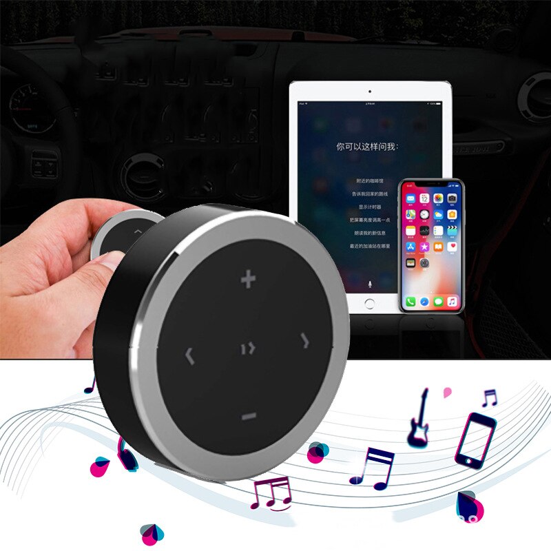 Sans fil Bluetooth Media bouton voiture moto volant musique jouer récepteur télécommande pour IOS/Android
