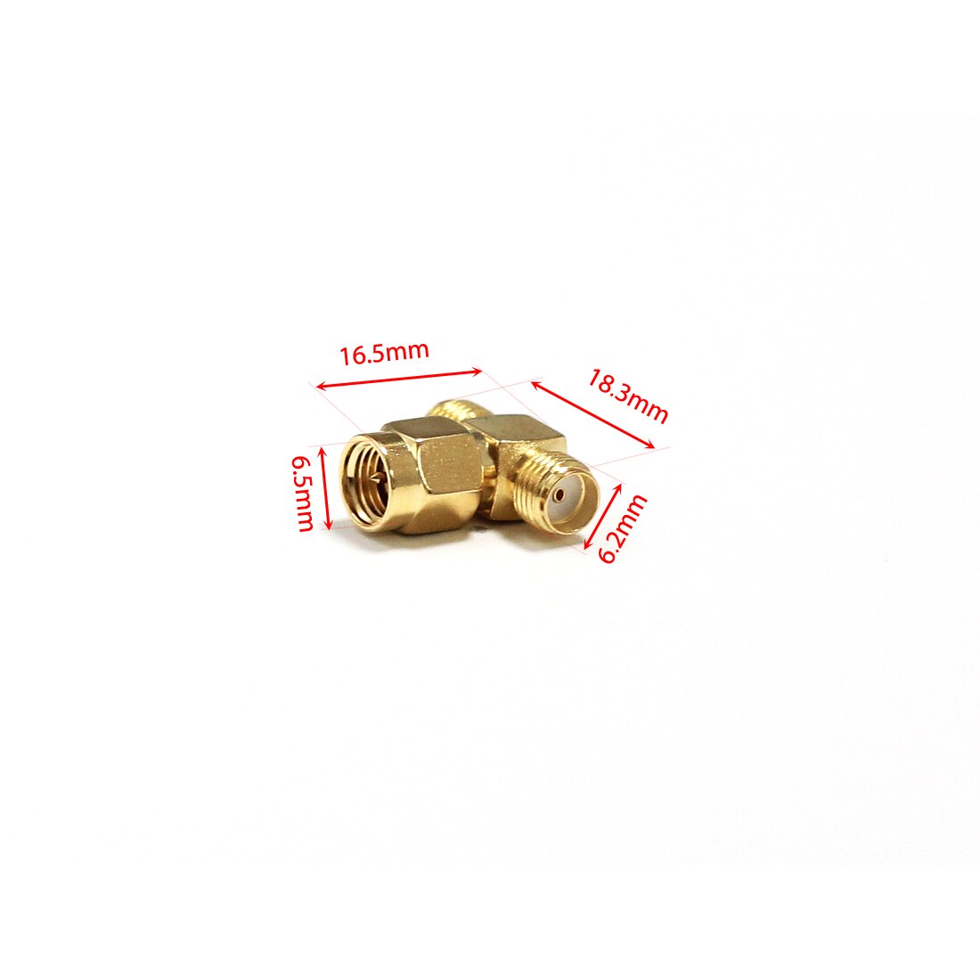 1 pcSMA Stekker naar 2 SMA Vrouwelijke Jack RF Coax Adapter Modem Converter Connector Triple T soort splitter goldplated