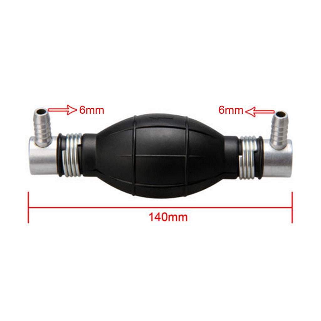 2x 6mm-1/4 vinkel brændstofslange pumpe hånd primer pære båd benzin bil båd kart