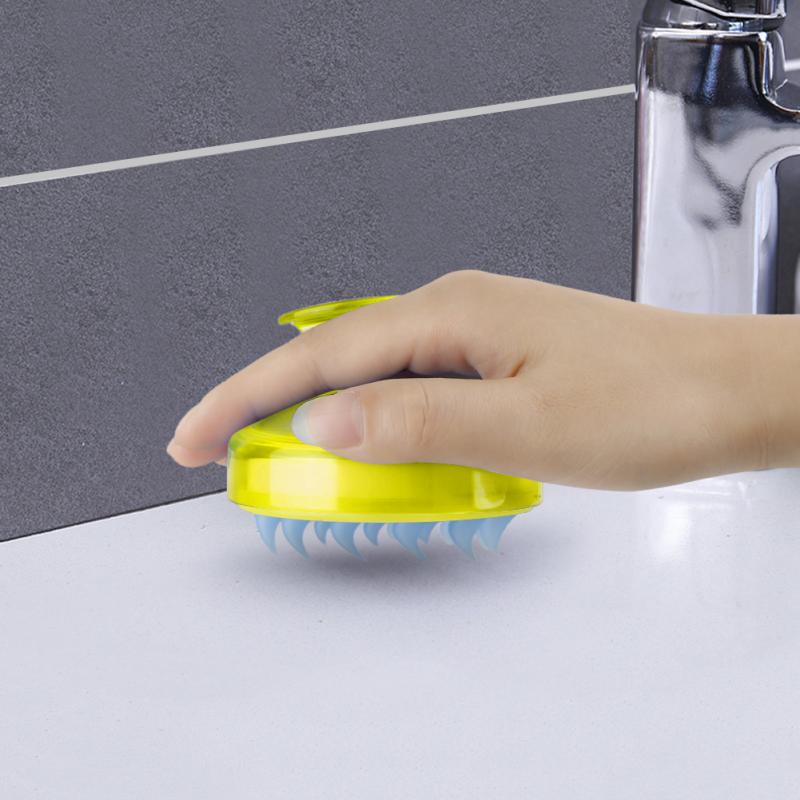 Børn voksen hår vask kam silikone body shampoo hovedbund massage børste air brush kam bløde massager børster rengøring pleje værktøj: 04
