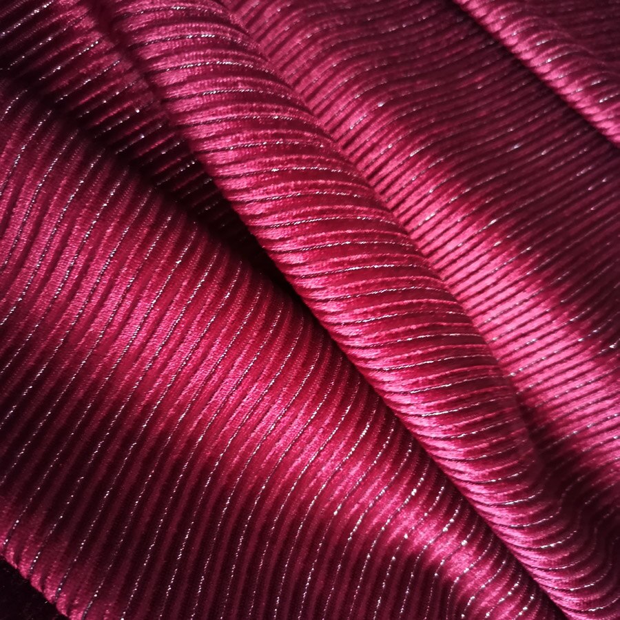 Stribe shimmer fløjl stretchy stof diy kjole tekstil smukt stof til festkjole bukser luksus blødt hjemmetekstil: 3 marroon