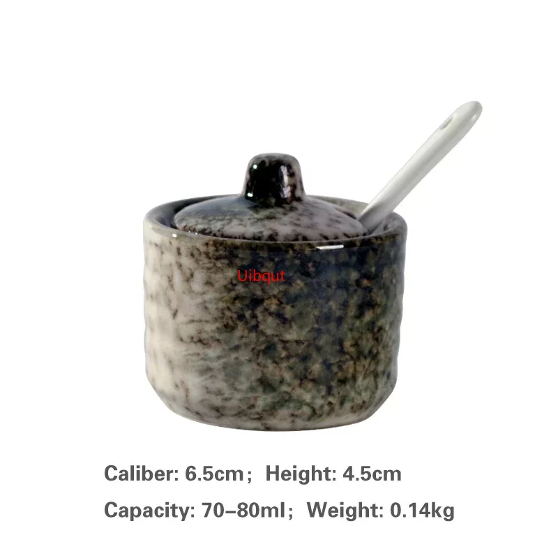 Japanische Panzer kreative Gewürz Dosis Keramik Gewürz Panzer Küchen geschirr Aufbewahrung flaschen und Gläser Flasche Glasflasche Gläser: Burgunderrot