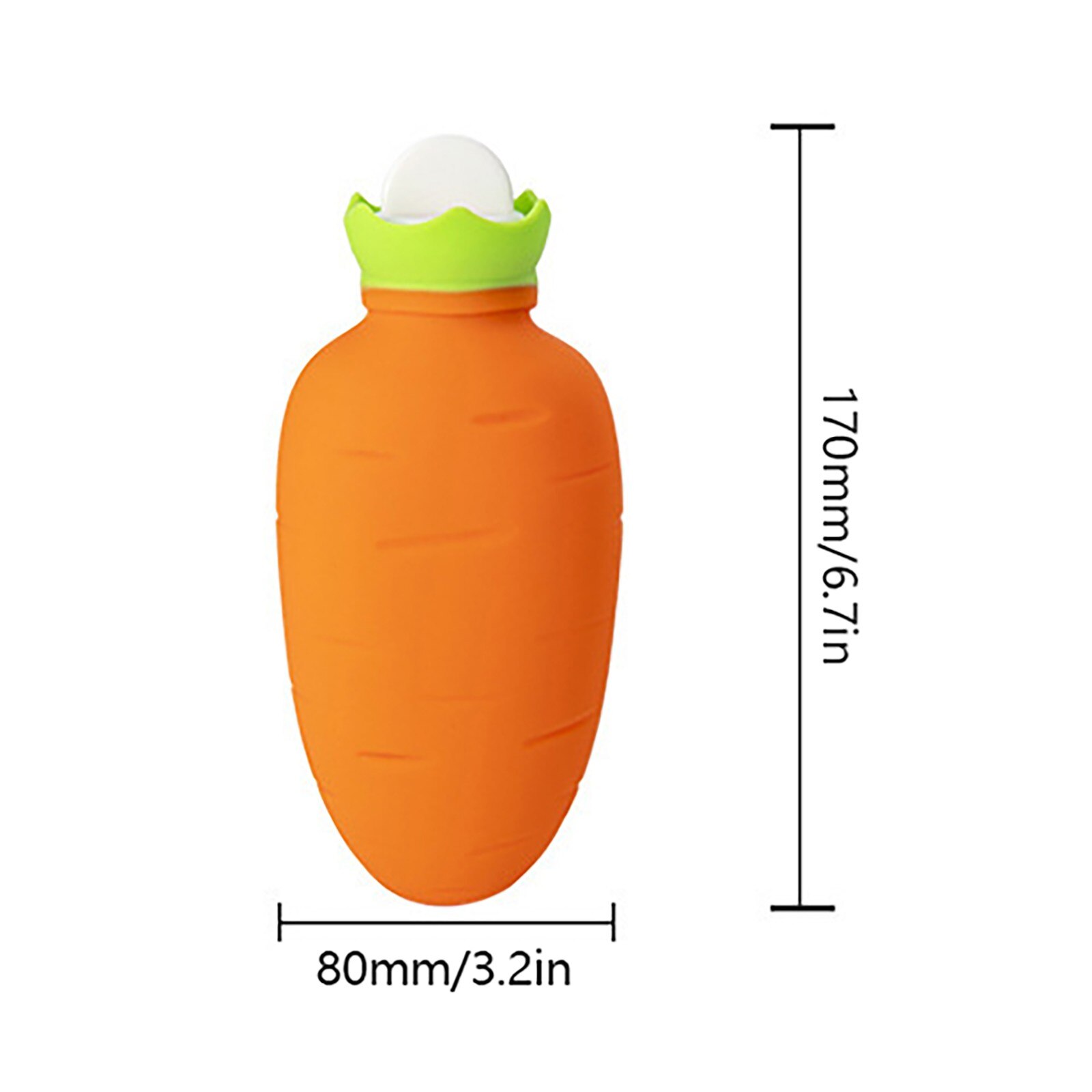 Water Bottle Color Carrot Thick PVC Silicone Rubber Water Bottle Irrigation Hand Warmers Warm Palace Warm Bag