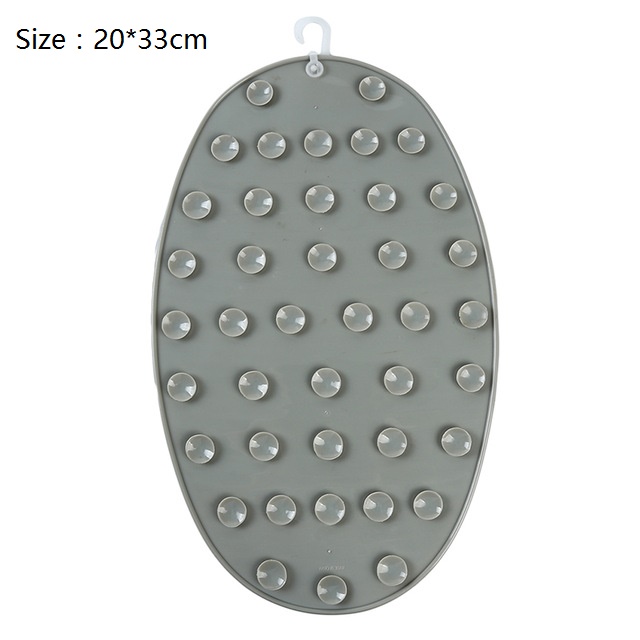Non-slip Folding Silicone Washboard Suction Cup Laundry Tool Can Hang Space-saving Cleaning Tools Household Items Accessories: Round-Nordic Blue