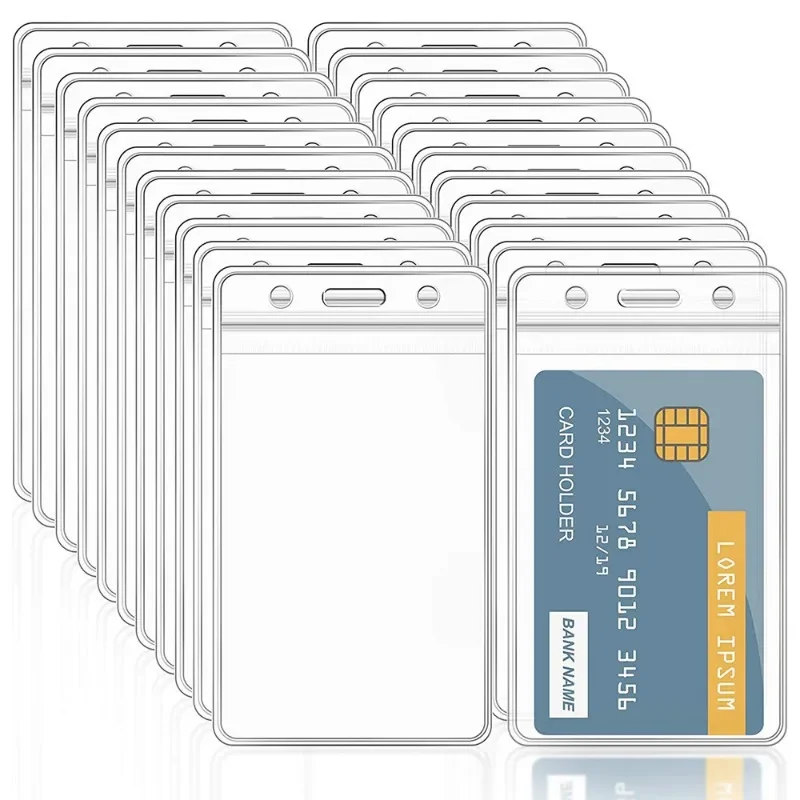 10/1PCS Waterproof Transparent Card Holder Plastic Protector Case Business Bus Bank Credit Card Protector ID Card Badge Holders