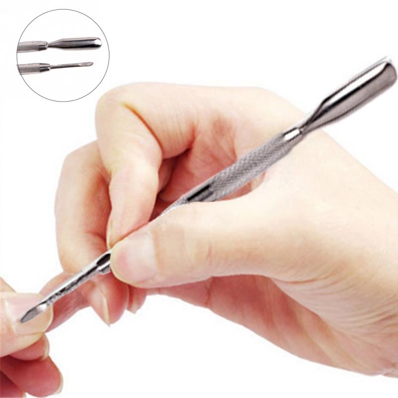 Herramientas para clavos de acero inoxidable cutícula cuchara de empuje removedor de manicura o pedicura herramienta de cuidado cutícula cortador monitores de salud