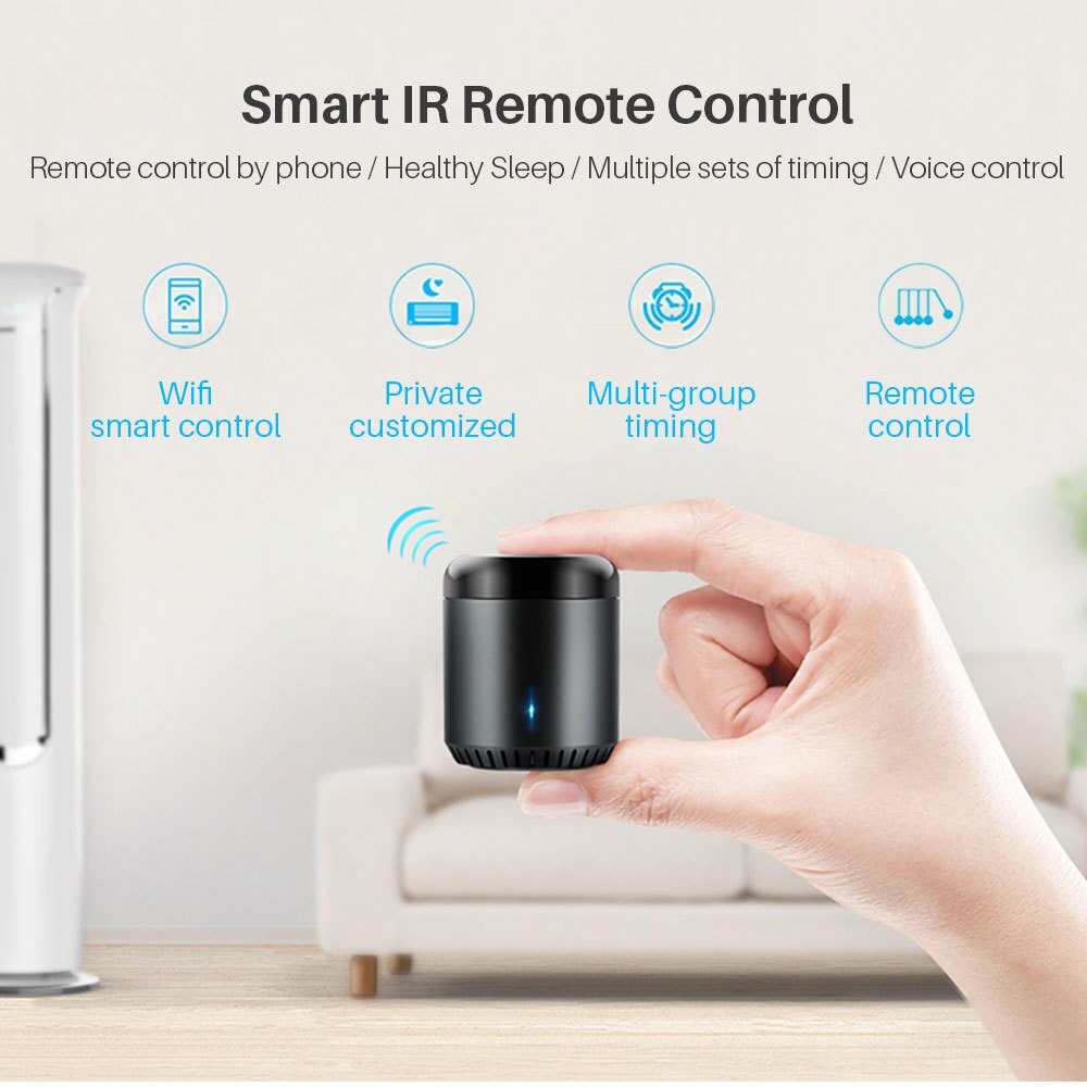 Broadlink rm mini 3 ir fjernbetjening smart home automation smart house app kontrol kompatibel med alexa ok google home mini