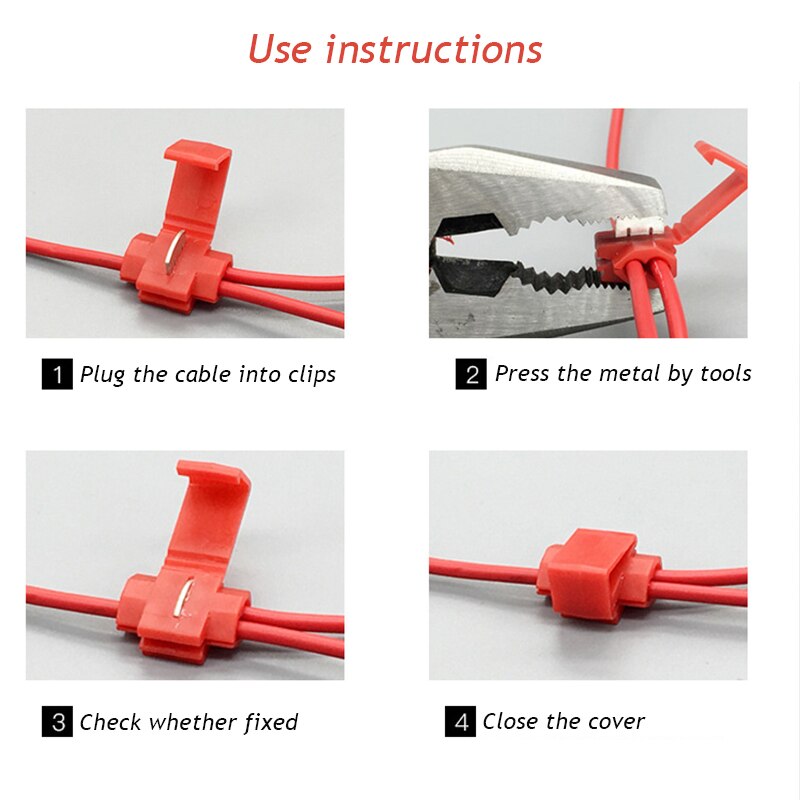 65pcs/box Scotch Lock Electric Wire Cable Connectors Quick Splice Terminals Crimp Non Destructive for Wire Car Boat Motorcycle