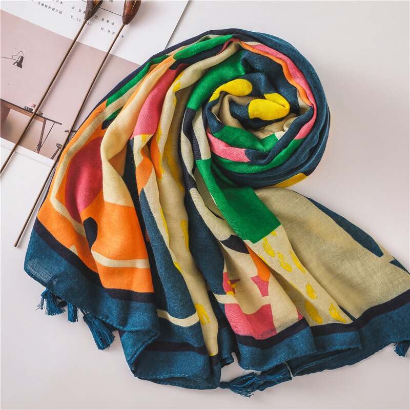 luxus Frühling und Sommer Baumwolle Leinen schal frauen farbe Strand handtuch Gedruckt silk schals Neue Stil Sonnencreme Schal