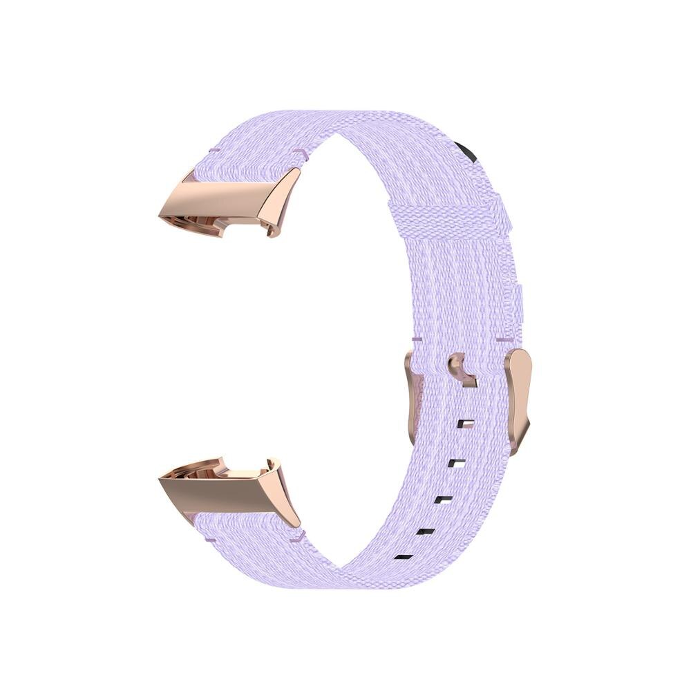 Sport Nylon Strap for Fitbit Charge 4 Band Soft Canvas Woven Watch Accessories Replacement Bracelet for Fitbit Charge 3 Bands: Light Purple