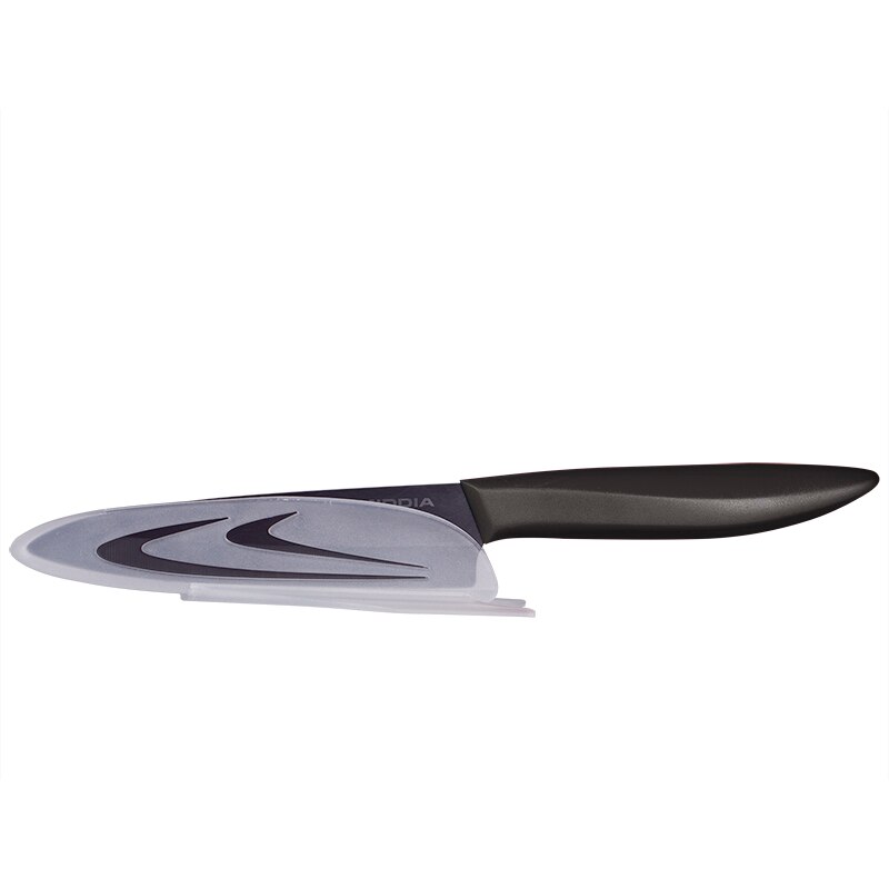 Middia Zwarte Keramische Fruit Mes In 4.5 Inch Paring Messen Kaas Mes Steak Mes Met Zwart Blad Keukengerei: black w. hdark brown