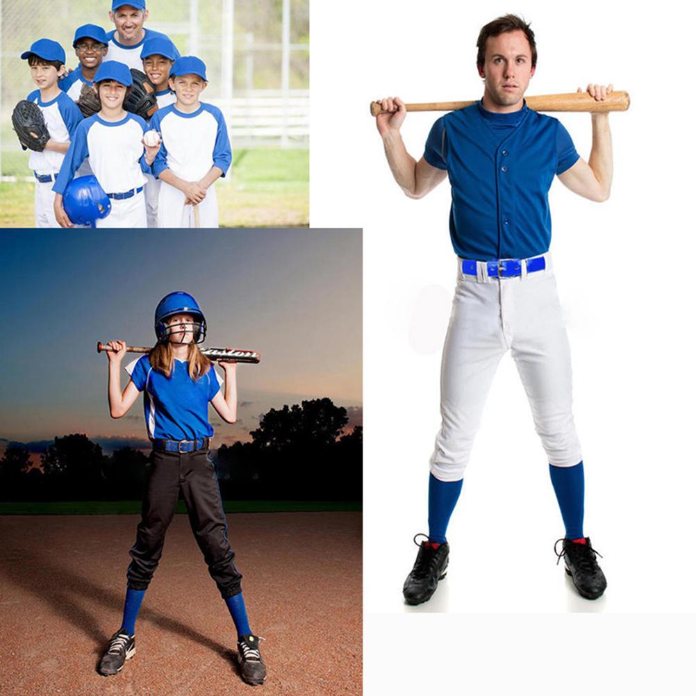 Baseball Belt Softball Belt Adjustable Waist Belt Outdoor Sports Elastic Buckle Baseball Belt Imitation Leather Golf Belt 115cm