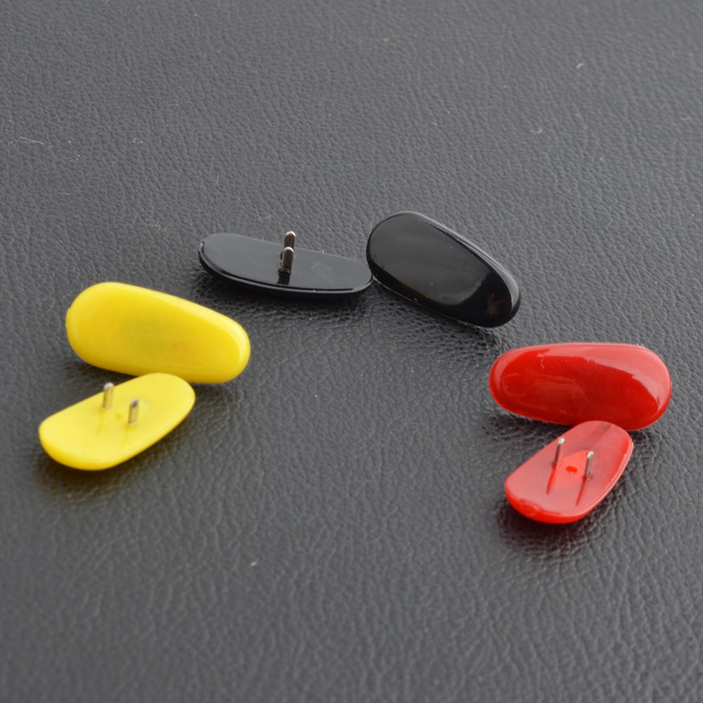 20 stk svarte gule røde briller brilleglass briller myke pvc neseputer med metallkjerne tilbehør 16mm