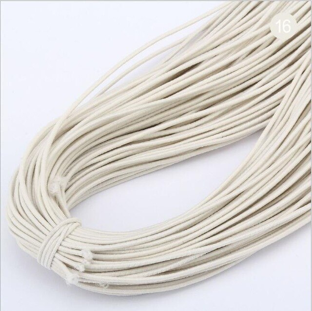 1mm Colorful High-Elastic Round Elastic Band Round Elastic Rope Rubber Band Elastic Line DIY Sewing Jewelry Accessories 9yards: Nickel-Free White