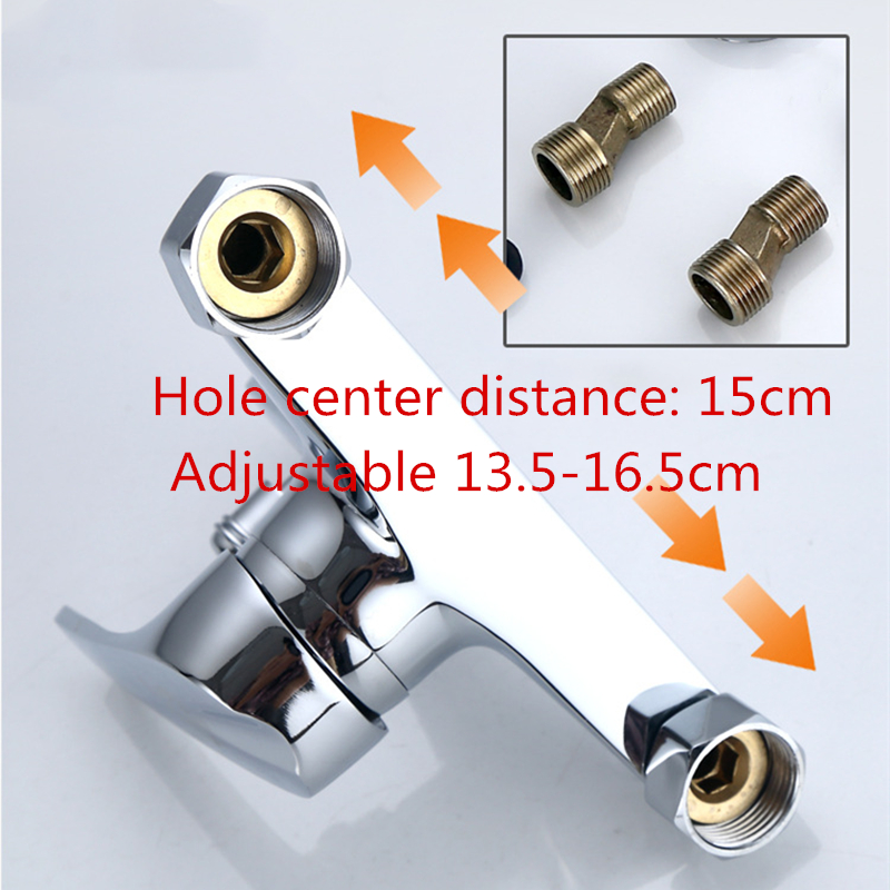 Wall mounted bathtub faucet waterfall bath faucet brass chrome finish bath shower mixer and cold water mixer