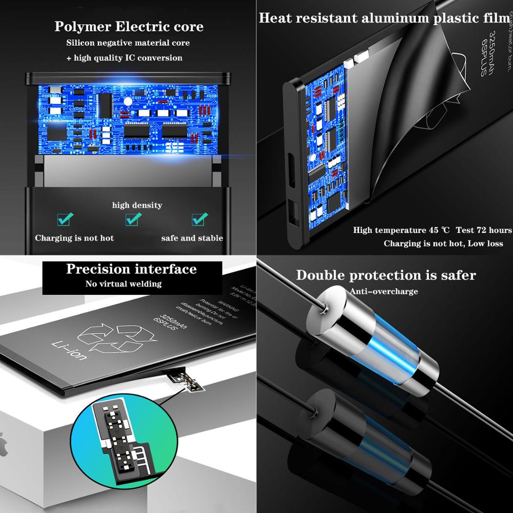 Mobile Phone Battery for iPhone5 iphone 6 iPhone7 battery Replacement Compatible 7plu 8 8plus XS XR SE Lithium Battery
