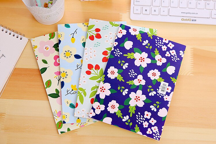 Flower Printed Work And Study Planner Notebook , Daily Weekly Monthly Planner Book