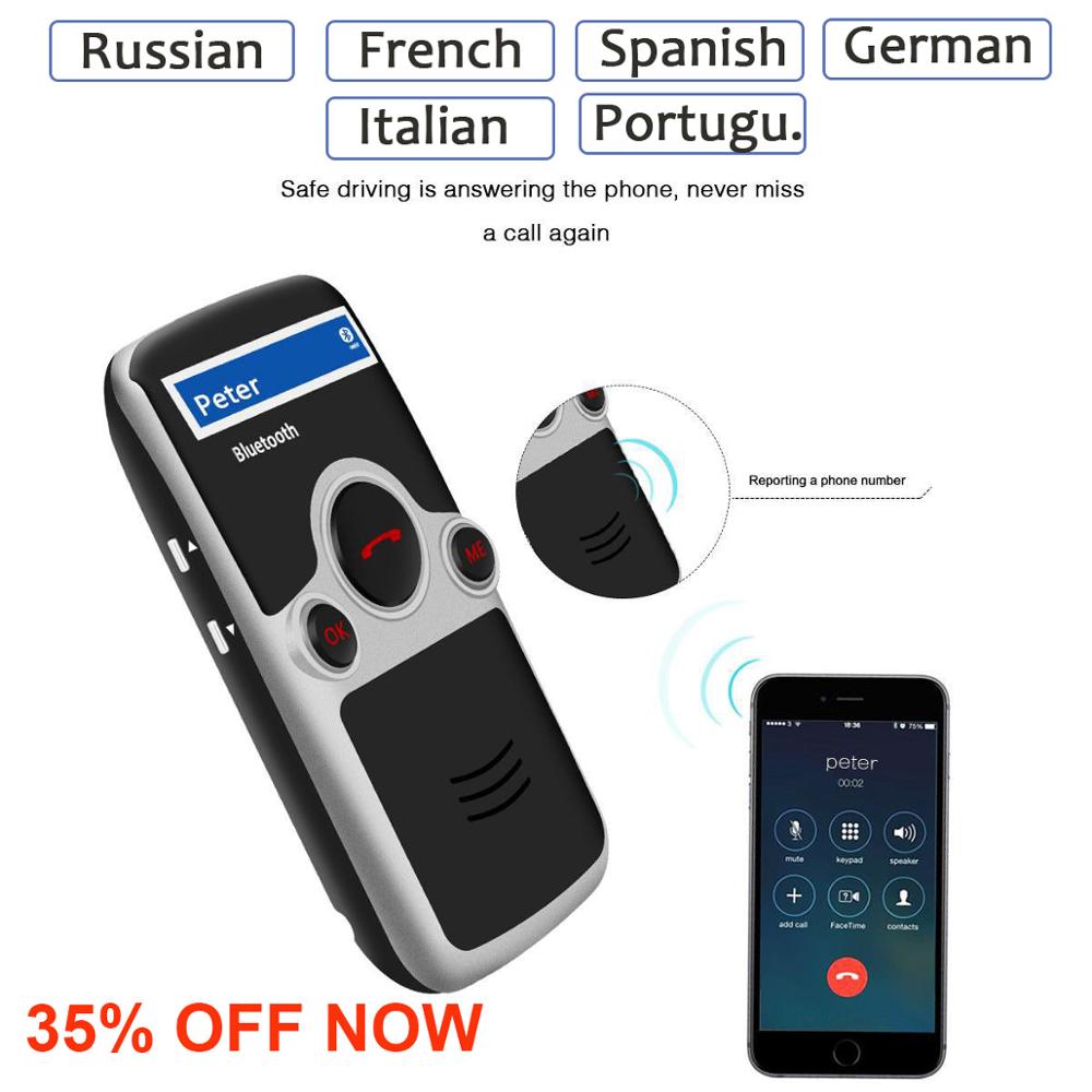 Siparnuo Zonne-energie Aux Bluetooth Carkit Zonneklep Handsfree Speakerphone Met Usb Bluetooth Russisch Spaans Frans Voice