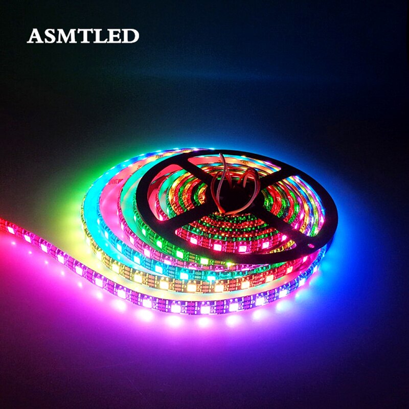 WS2812B LED Strip DC 5V Zwart Wit PCB Smart Adresseerbare Pixel WS2812 IC 60 LEDs/M 5050 RGB LED Tape 50CM 1M 2M 3M 4M 5M