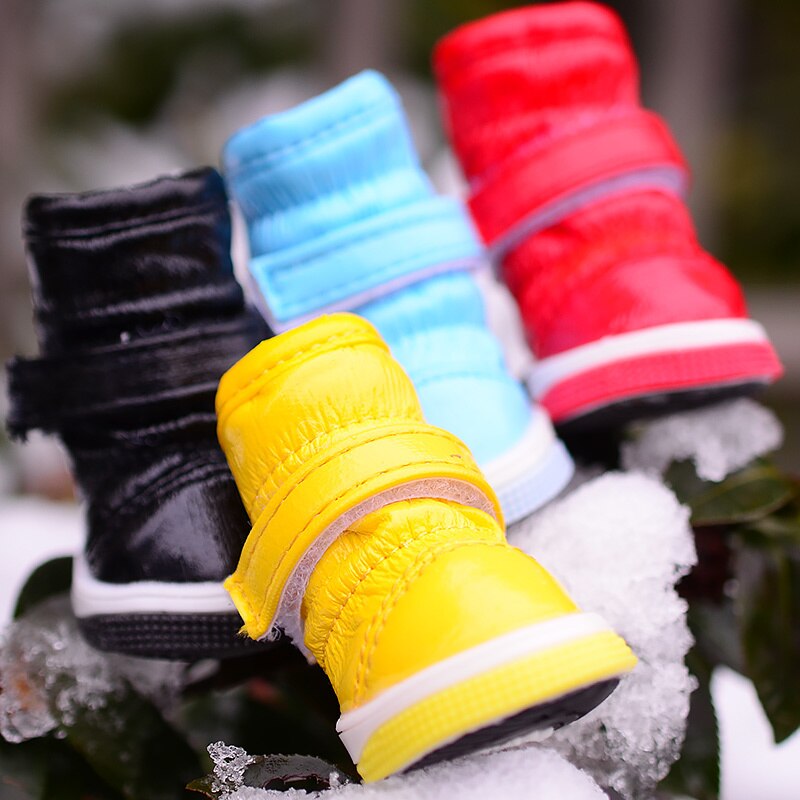 Bottes de neige imperméables pour chiens | Bottes d'hiver pour petits chiens teckel Pitbull Terrier chat d'animaux, directe magasin , Lot 4 de chaussures d'animaux