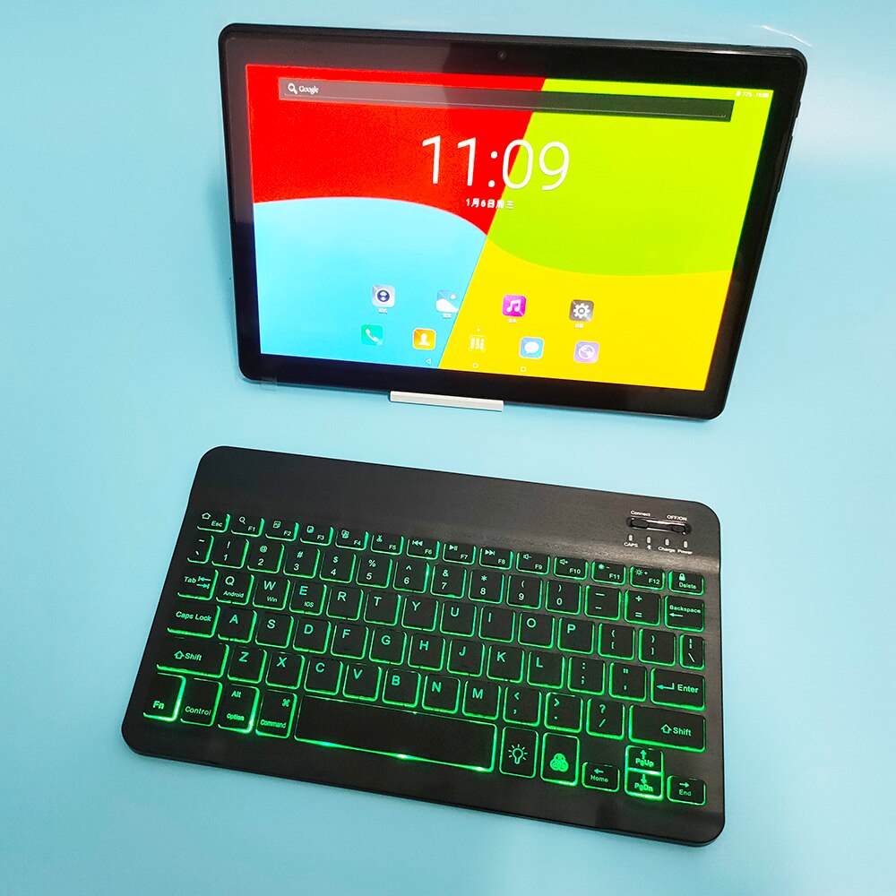 Bluetooth-toetsenbordhouder voor tablet 9-12 inch draadloos toetsenbord met achtergrondverlichting