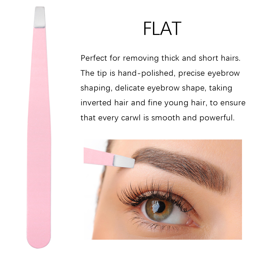 Juego de pinzas para depilación de cejas, pinzas para pestañas de acero inoxidable, punta plana inclinada, herramientas de maquillaje, 4/6 Uds.