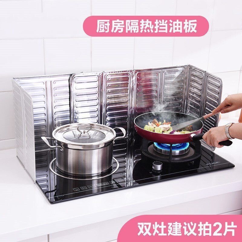 Keuken koekenpan olie spatbescherming scherm afdekking gasfornuis anti-spat schild bescherming olieverdeler spatwaterdichte afscherming gereedschap: 2pc