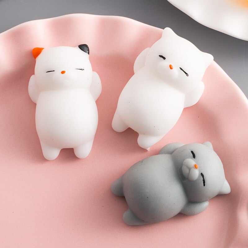 Mini Cute Animal Cat Soft Sticky Squeeze Toy Mochi Anti Stress Relief Funny Release Pressure Toy