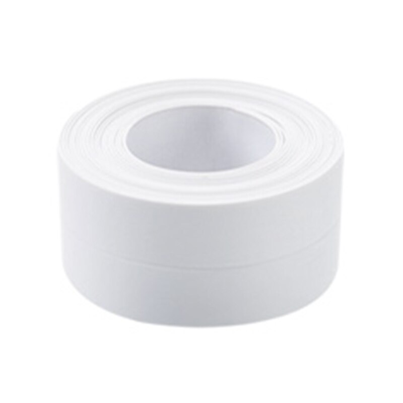 Home Kitchen Waterproof Anti-moisture Self Adhesive Stickers Bathroom Wall Corner Line Sink Wash Basin Tape Sealing Decal: White / 3.8CMx3.2M