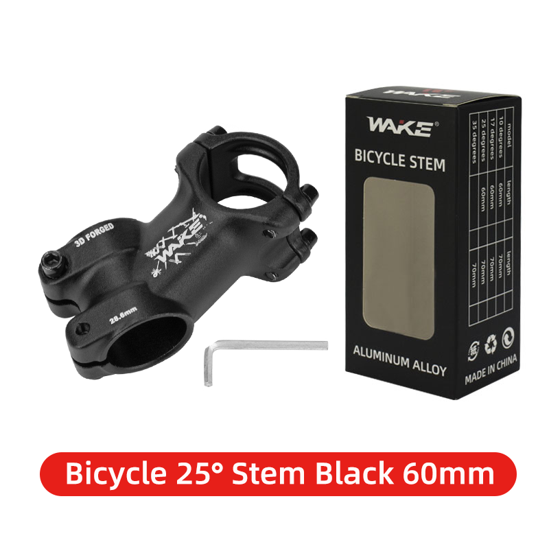 WAKE-vástago ultraligero para bicicleta de montaña y carretera, potencia de 25, 35 grados, 31,8mm, 60/70/80/90/100/110mm: Blanco