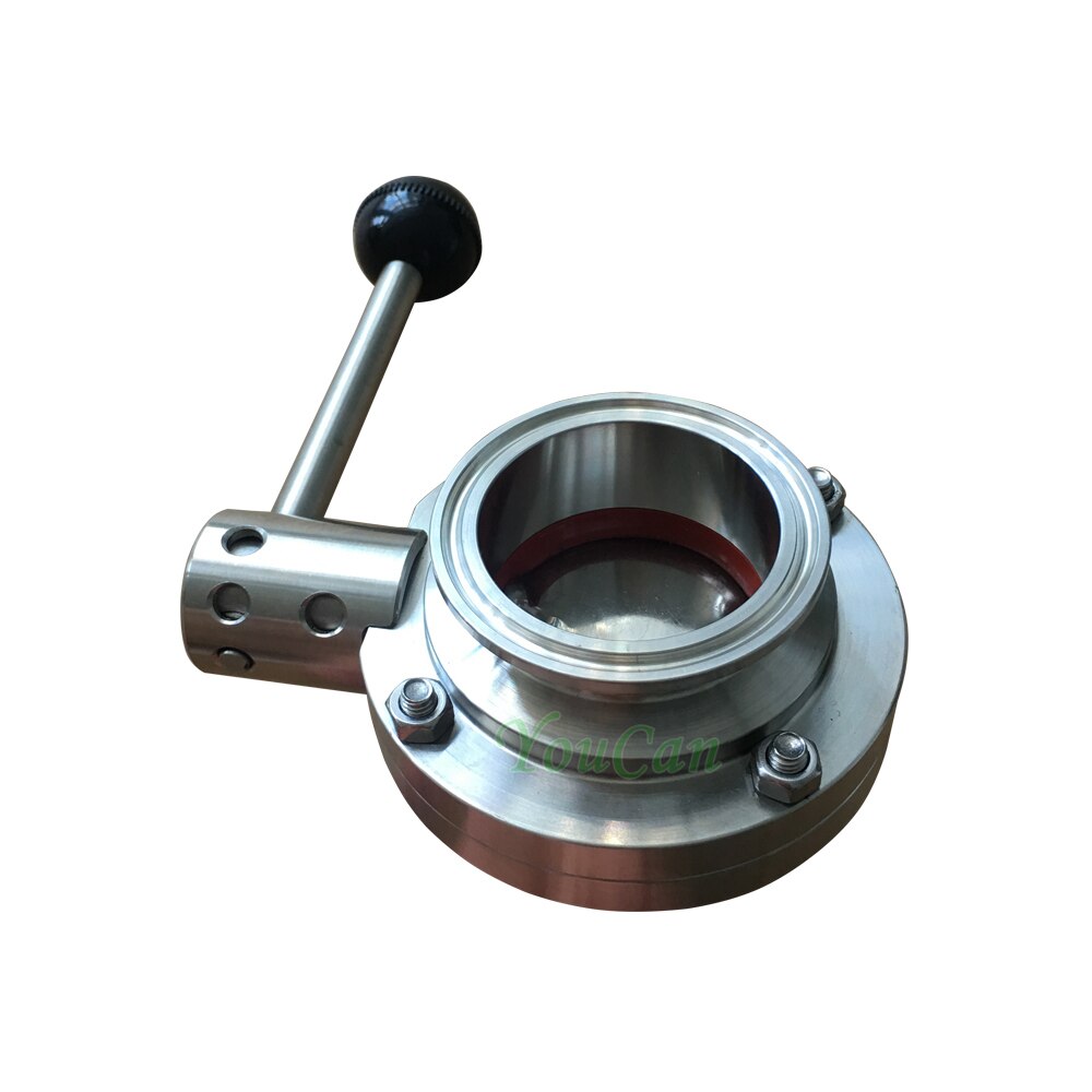 3/4" 1" 1.5" 2" SS304 Stainless Steel Sanitary Tri Clamp Butterfly Valve Homebrew Beer