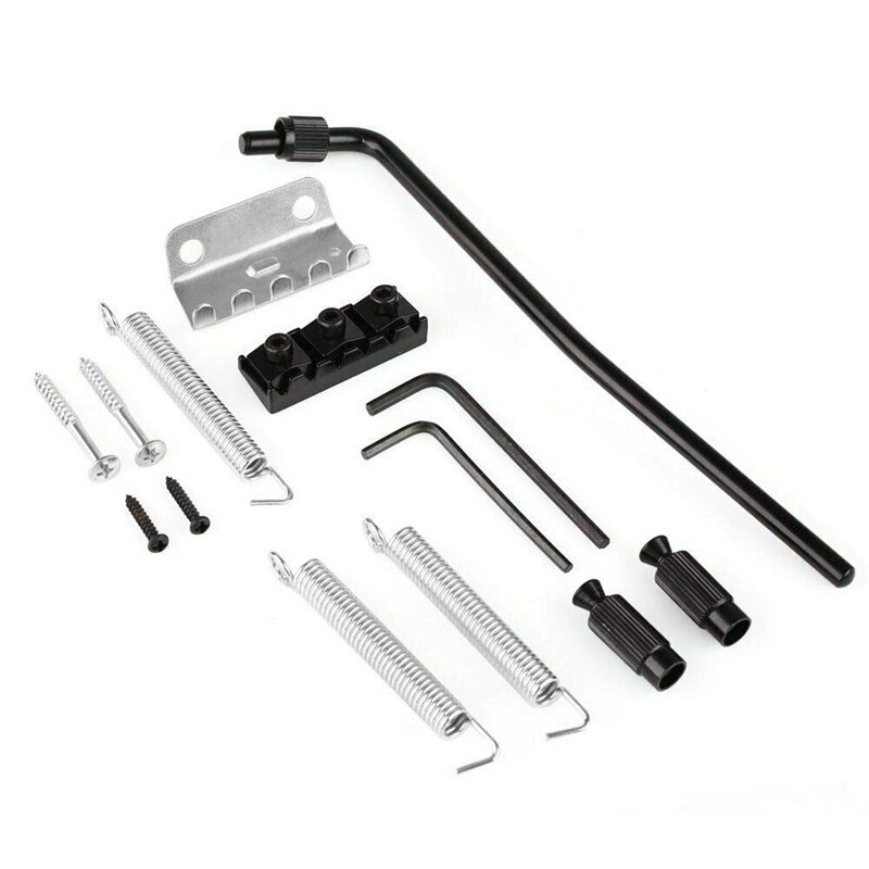 Electric Guitar Tremolo Bridge Assembly Double System Parts 2 Point St Strat Style Guitar Tremolo Bridge Locking System
