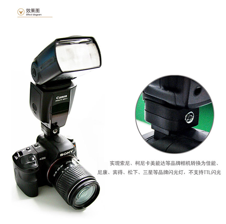Flitsschoen Adapter Converter Voor Sony A65 A37 A77 A57 A100 A200 A230 A300 A350 A330 A380 Om YN560III JY-680A Flash
