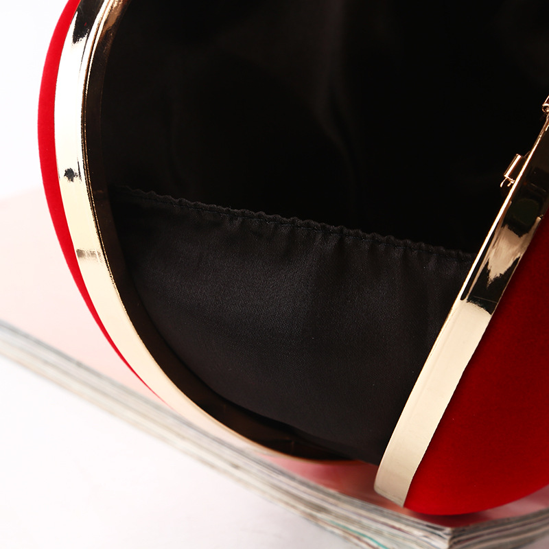 Rote herz-clutch für damen, kleine diamanten, goldener samt, abendtasche, party- und hochzeitshandtasche für damen