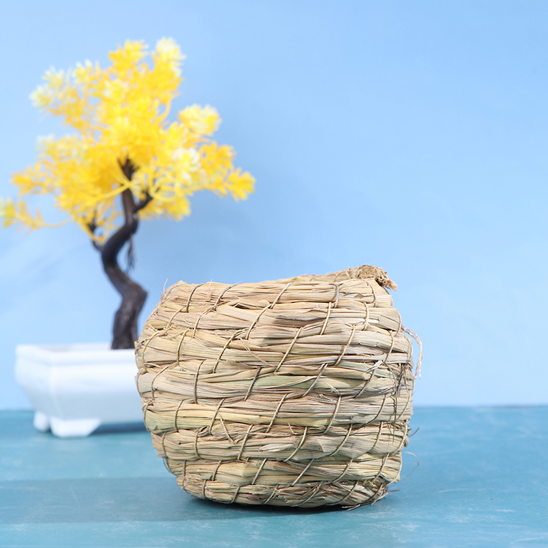 Bird Nest Pigeon Bird House Parrot Nest Warm Pet Bedroom Bird Cages Adornment Straw Natural Bird Nest/Pigeon Bird House: Default Title