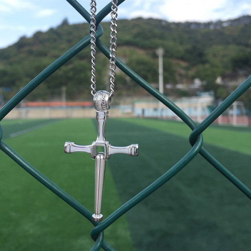 Honkbalknuppel Ketting Roterende Softbal Hanger Rvs Sport Biker Mannen Ketting