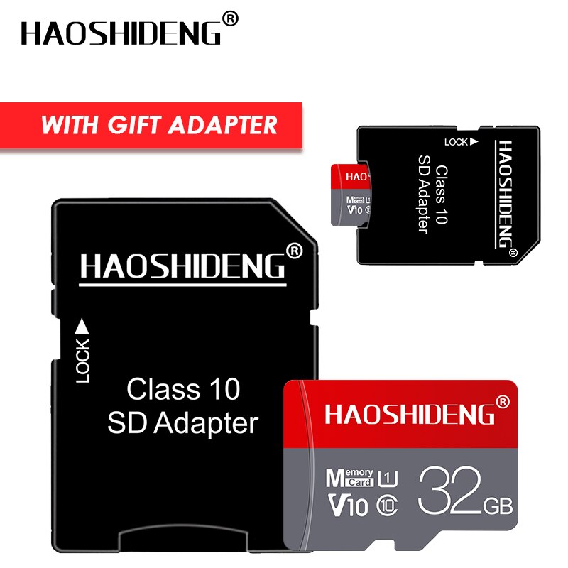 Carte mémoire classe 10 8GB 16GB 32GB carte micro sd 64GB 128GB tarjeta microsd 32gb mini carte TF lecteur flash 4GB avec adaptateur SD