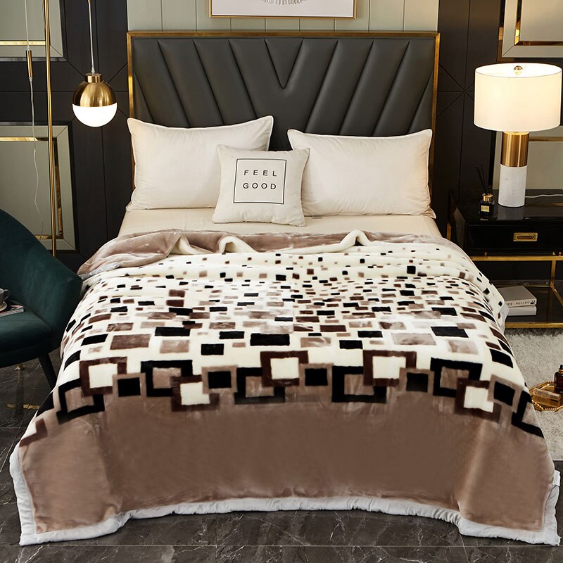 Cartoon Double-Side Winter Dikke Raschel Dekens Kids Adult Leuke Bed Spread Super Zachte Worp Deken: 18