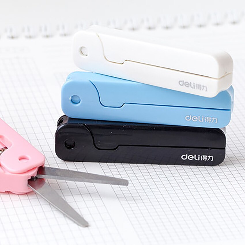 Tijeras portátiles para cortar papel, artículos de papelería para oficina y escuela, tijeras plegables para modelar, 2 unidades por lote