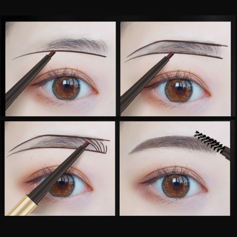 Crayon à sourcils 2 en 1 à Double extrémité, crayon à sourcils durable et étanche
