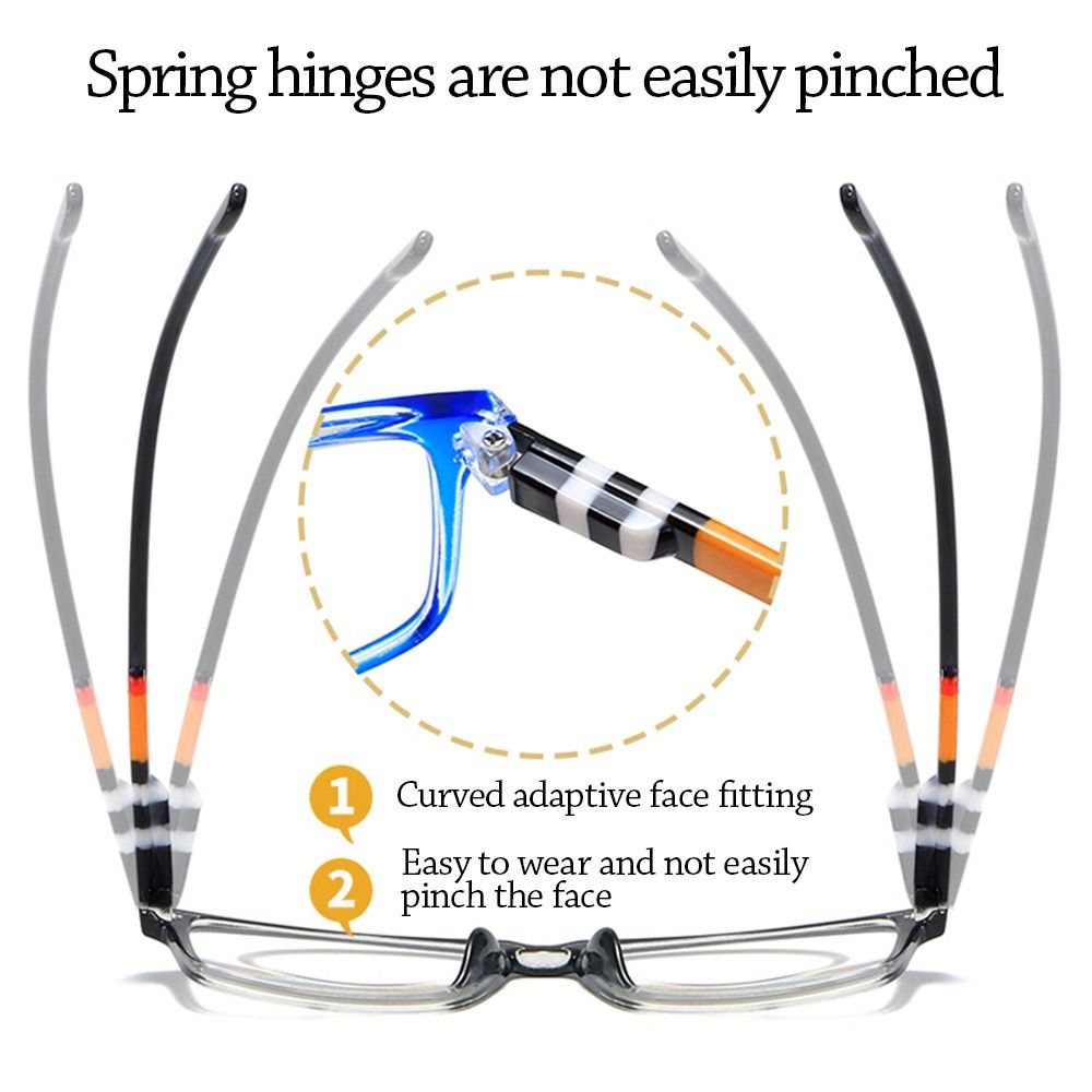 Gafas de lectura multifocales con luz azul, lentes cuadradas con bloqueo de rayos azules, progresivas, cerca del lejano, protección ocular ultraligera
