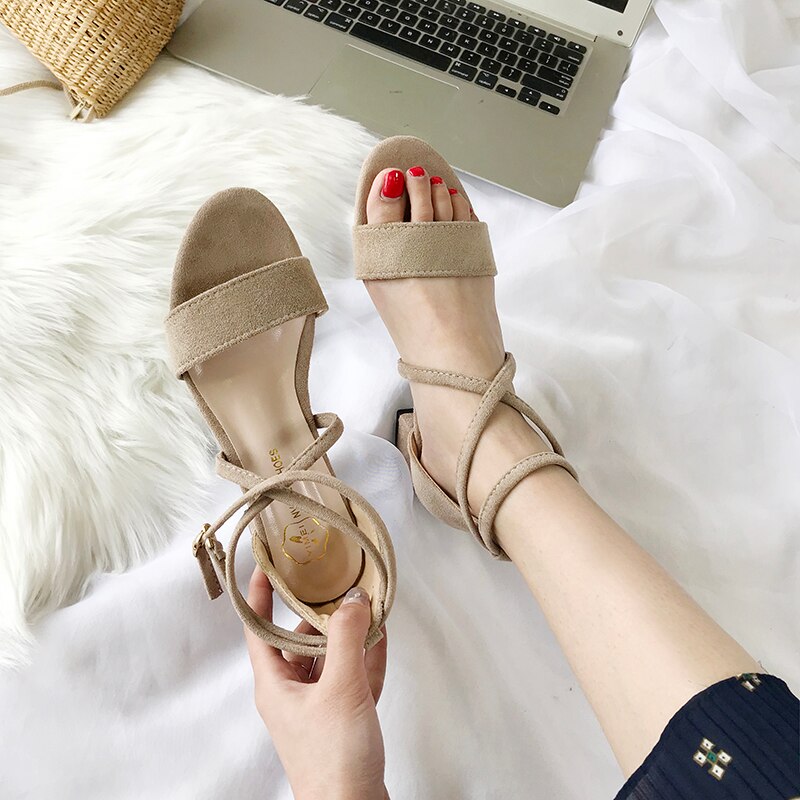 Summer Roman Women's Shoes Peep Toe Female Sandals