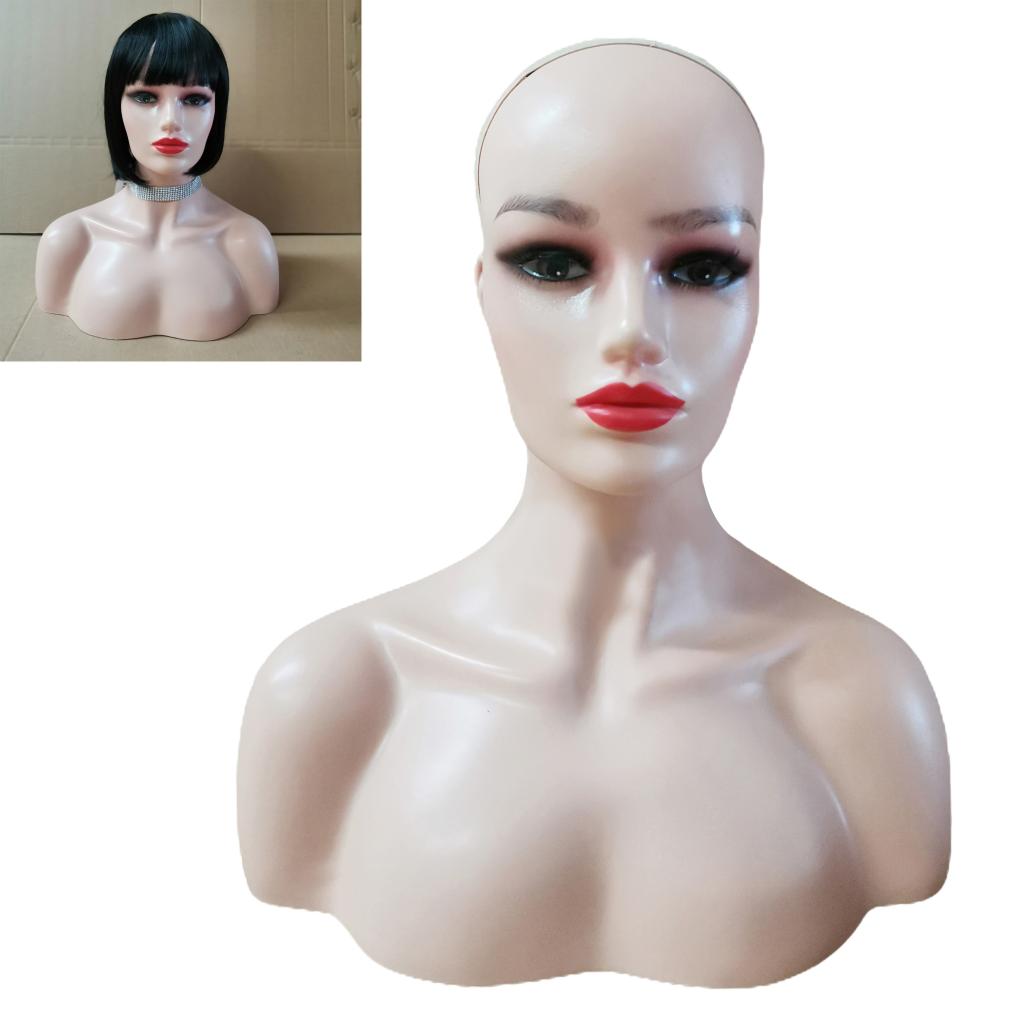 Wig Display Head 20.5inch Head Wig Model Making Mannequin Head Hat Headwear