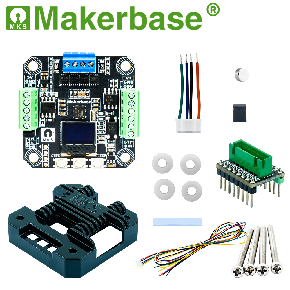 Makerbase mks servo 42d nema 17 lukket loop stepper motor driver cnc 3d printer til gen_l foc stille og effektiv: Grøn