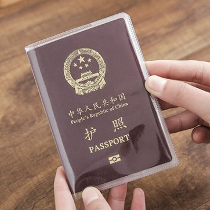 Transparent Frosted Passport Holder Travel Waterproof PVC Passport Cover ID Card Holder Wallet Business Credit Card Holder