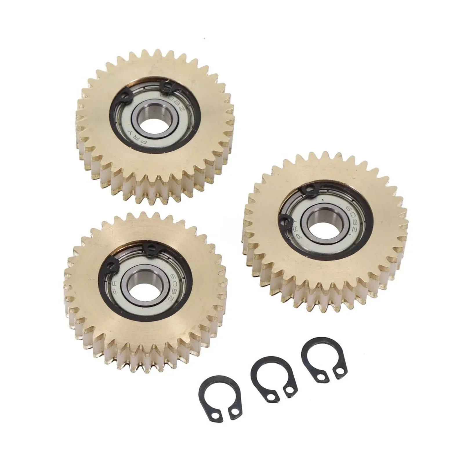 Engrenage planétaire avec roulement pour moteur Bafang, 36 dents, moyeu de roue de vélo électrique, nylon, acier, cuivre, 38mm x 8mm x 12mm, 3 pièces
